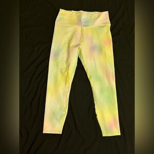 Fabletics Women’s Pastel Tie-Dye Leggings - Yellow, Pink, Blue, Green
